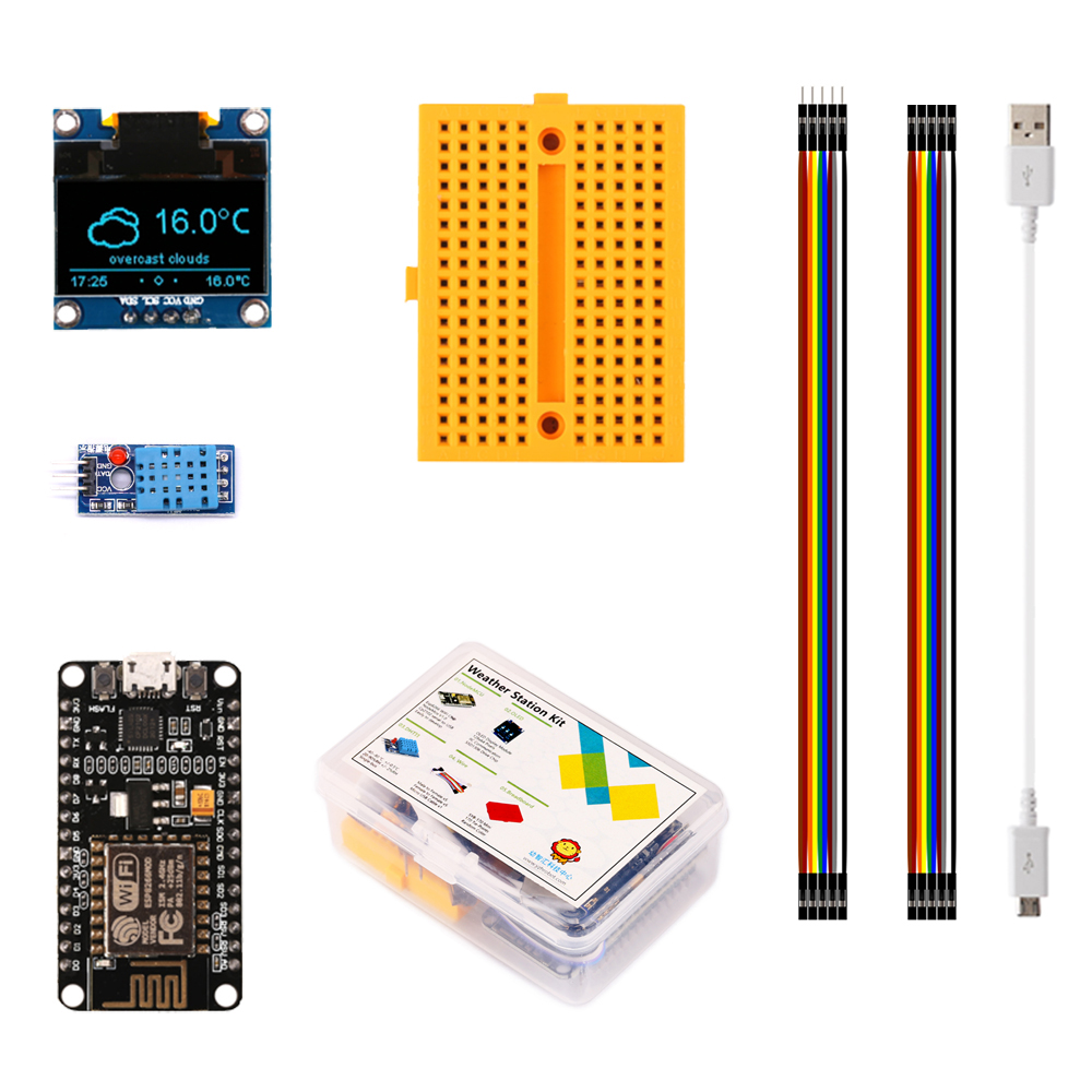 Esp8266 Nodemcu Board - Estación meteorológica ESP8266, Kit de bricolaje