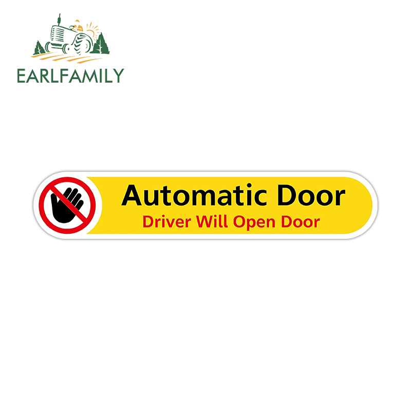 Home Automation System Diy - EARLFAMILY-Pegatina automática para puerta, pegatinas creativas,