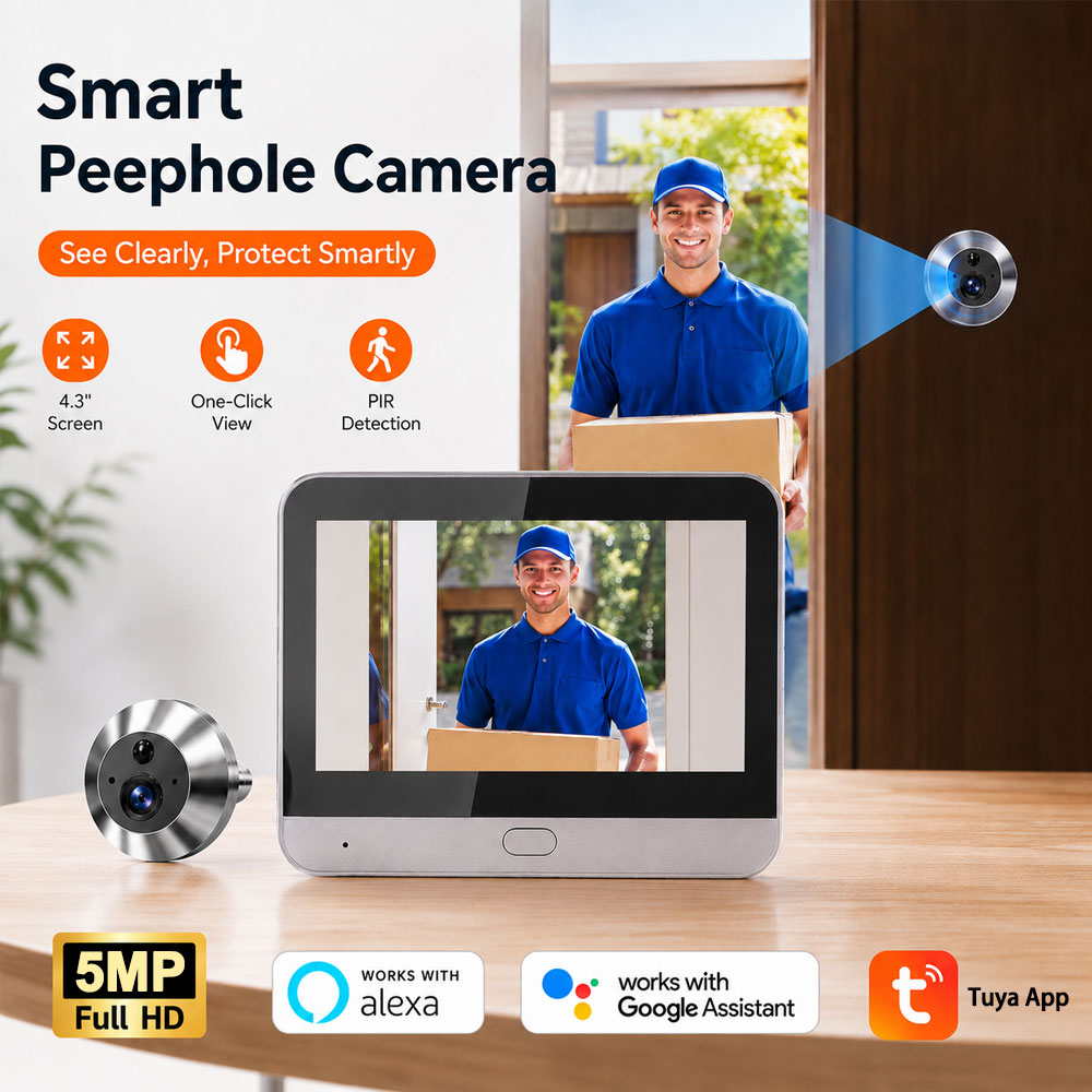 Tuya Smart 5MP 140 °   Mirilla - Smart Doorbell Wired reseña y precio
