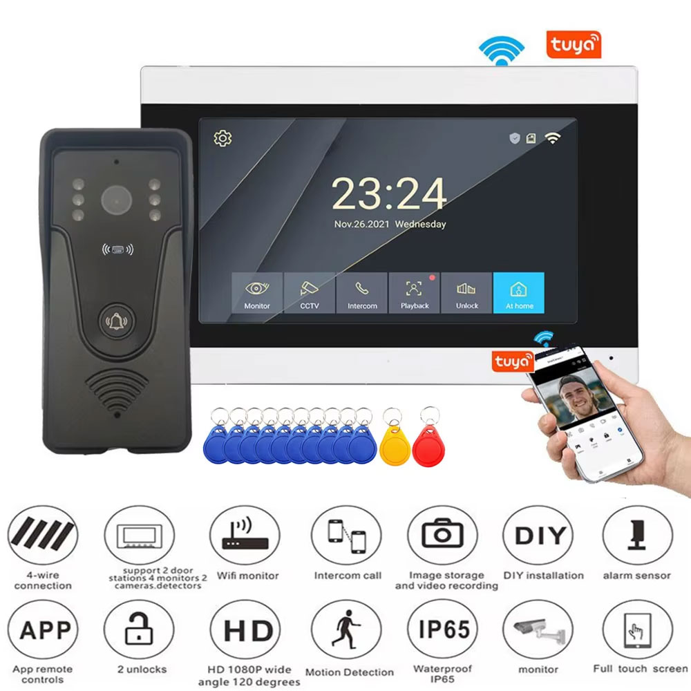 Tuya 1080P 7 pulgadas pantalla - Smart Doorbell Wired reseña y precio